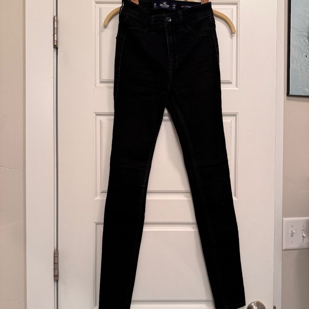 Hollister Black Skinny Jeans, W24, L30, Pre-owned